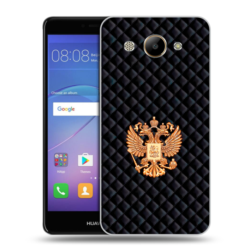 Пластиковый чехол на Huawei Y3 (2017) с принтом Герб России принт Пластиковый чехол на Huawei Y3 (2017) с принтом Герб России принт