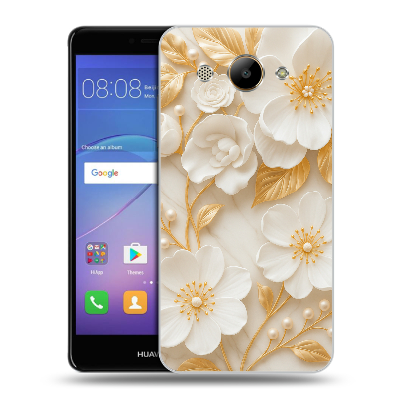 Силиконовый чехол на Huawei Y3 (2017) с принтом Цветы Силиконовый чехол на Huawei Y3 (2017) с принтом Цветы