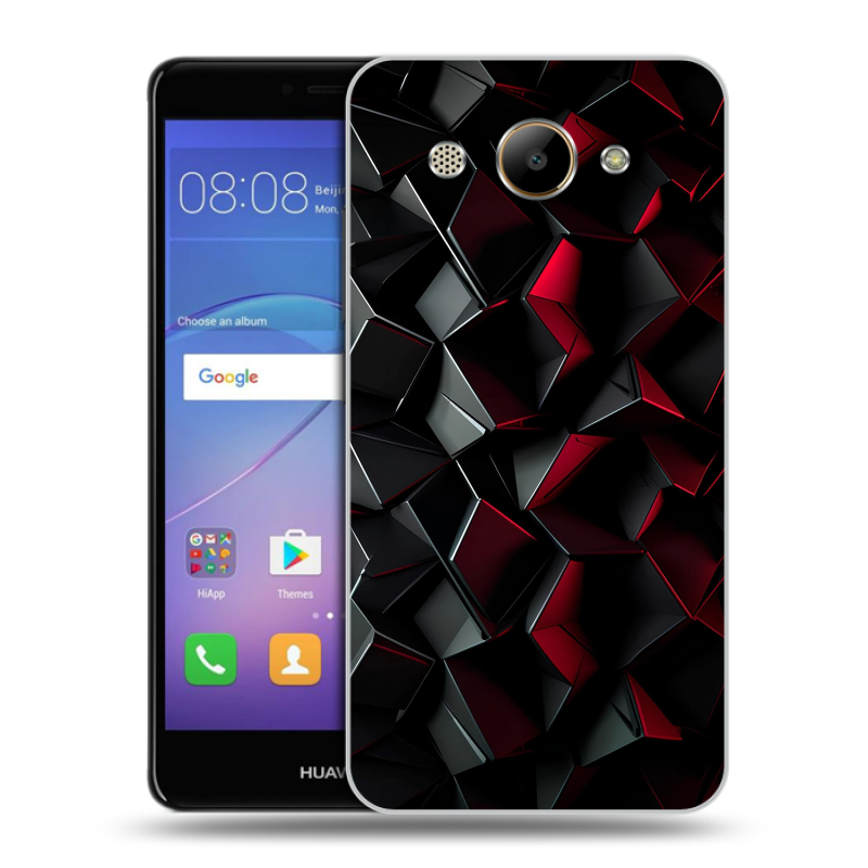 Силиконовый чехол на Huawei Y3 (2017) с принтом Абстракция Силиконовый чехол на Huawei Y3 (2017) с принтом Абстракция