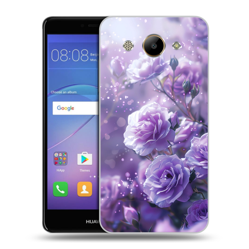 Силиконовый чехол на Huawei Y3 (2017) с принтом Розы цветы Силиконовый чехол на Huawei Y3 (2017) с принтом Розы цветы