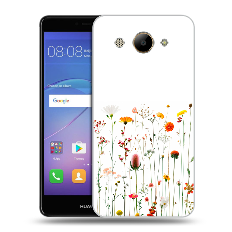 Силиконовый чехол на Huawei Y3 (2017) с принтом цветы Силиконовый чехол на Huawei Y3 (2017) с принтом цветы