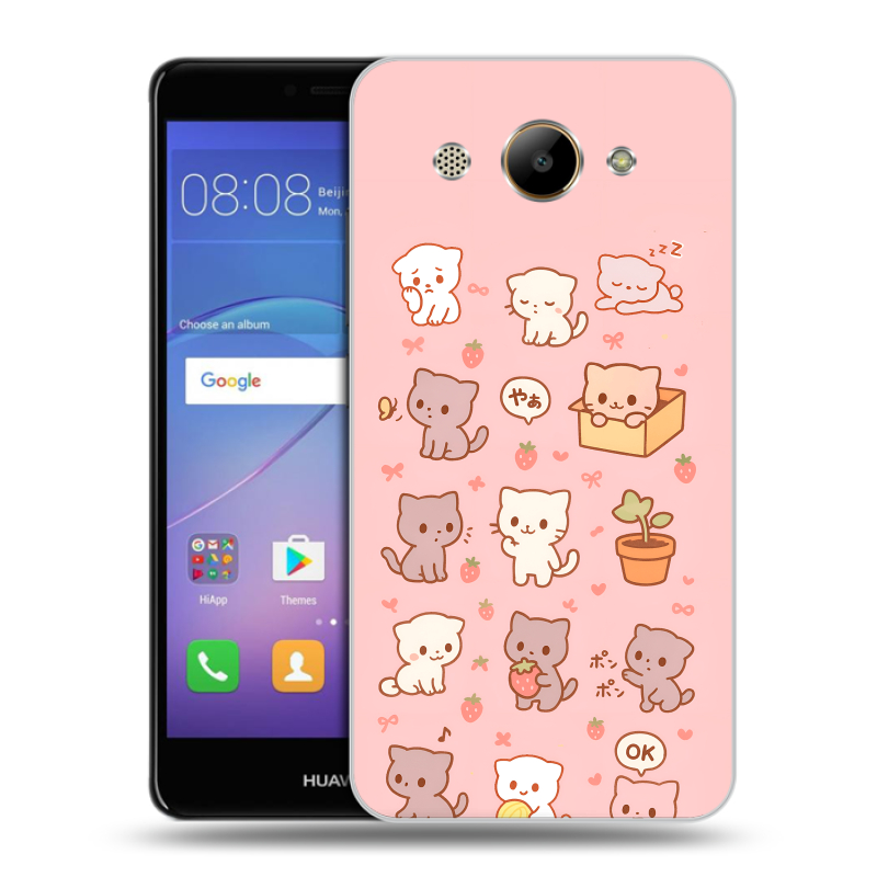 Пластиковый чехол на Huawei Y3 (2017) с принтом Hello Kitty Хелоу Кити Пластиковый чехол на Huawei Y3 (2017) с принтом Hello Kitty Хелоу Кити