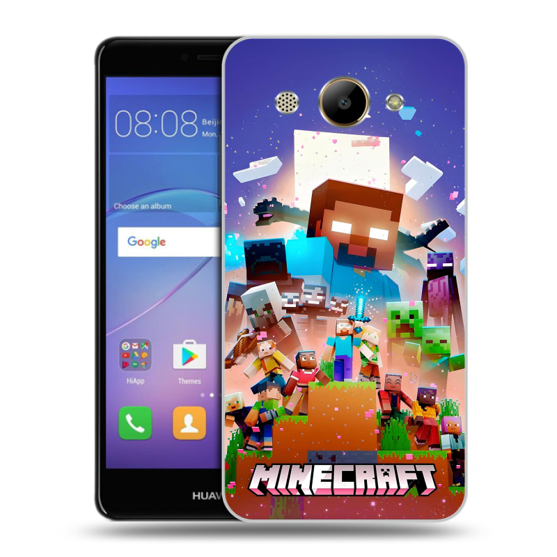 Силиконовый чехол на Huawei Y3 (2017) с принтом Майнкрафт Minecraft Силиконовый чехол на Huawei Y3 (2017) с принтом Майнкрафт Minecraft