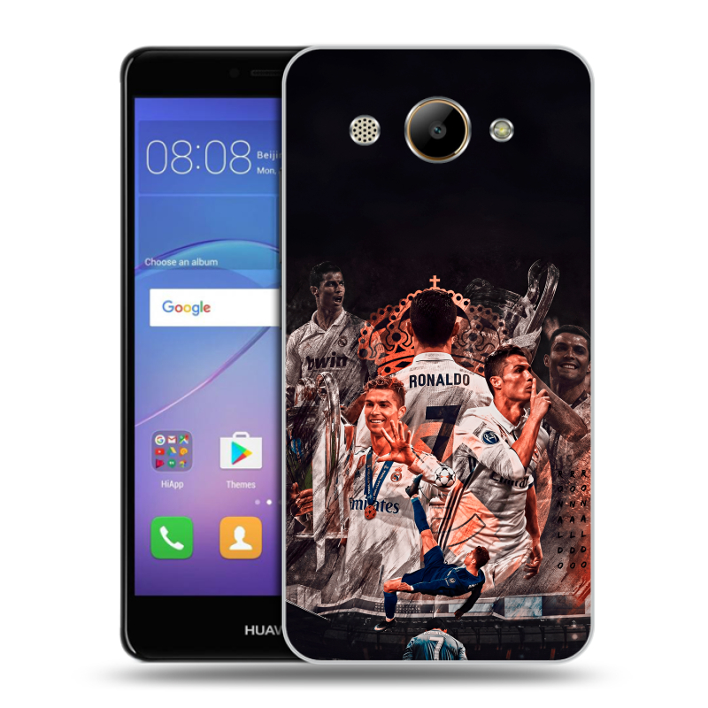 Силиконовый чехол на Huawei Y3 (2017) с принтом Реал Роналдо Real Ronaldo Силиконовый чехол на Huawei Y3 (2017) с принтом Реал Роналдо Real Ronaldo