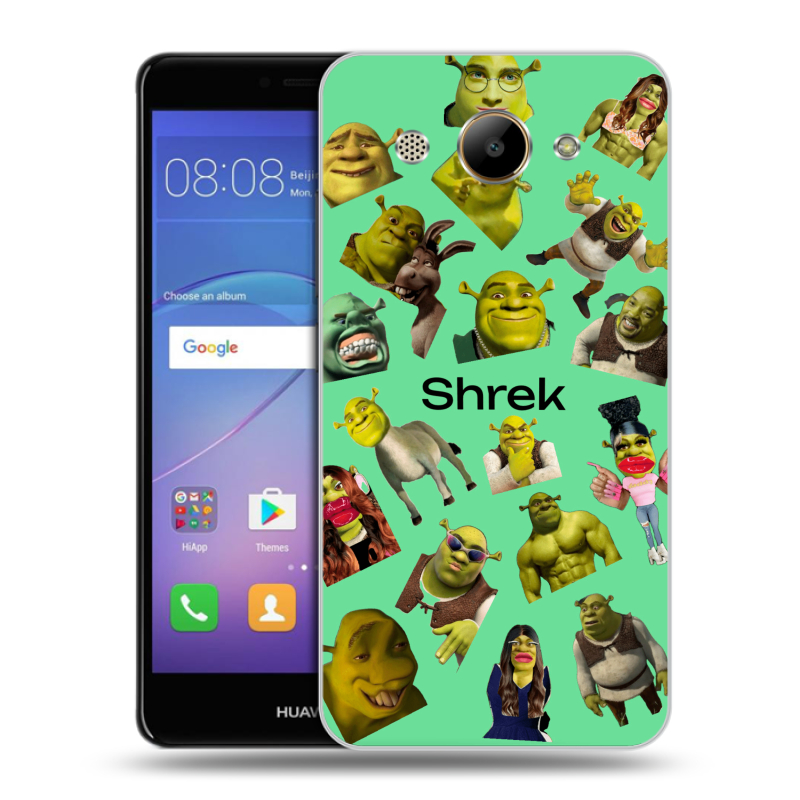 Пластиковый чехол на Huawei Y3 (2017) с принтом Шрек Shrek Пластиковый чехол на Huawei Y3 (2017) с принтом Шрек Shrek
