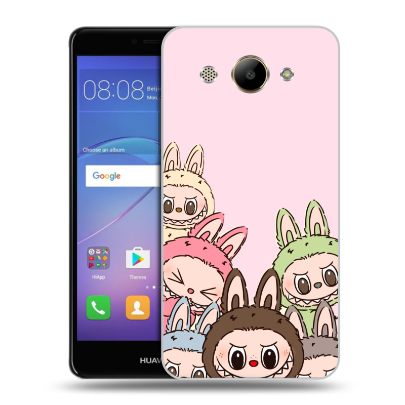 Силиконовый чехол на Huawei Y3 (2017) с принтом Лабубу Силиконовый чехол на Huawei Y3 (2017) с принтом Лабубу