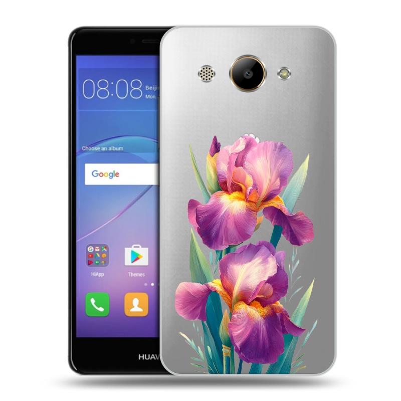 Силиконовый чехол на Huawei Y3 (2017) с принтом Цветы орхидеи Силиконовый чехол на Huawei Y3 (2017) с принтом Цветы орхидеи