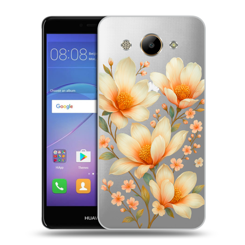 Силиконовый чехол на Huawei Y3 (2017) с принтом Цветы Силиконовый чехол на Huawei Y3 (2017) с принтом Цветы