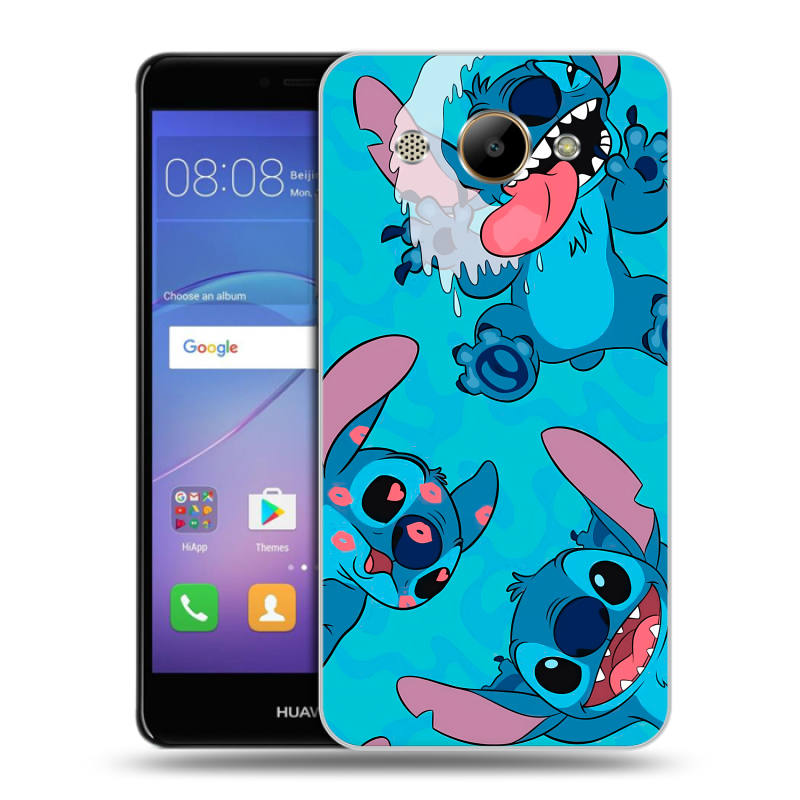 Силиконовый чехол на Huawei Y3 (2017) с принтом Лило и Стич Силиконовый чехол на Huawei Y3 (2017) с принтом Лило и Стич
