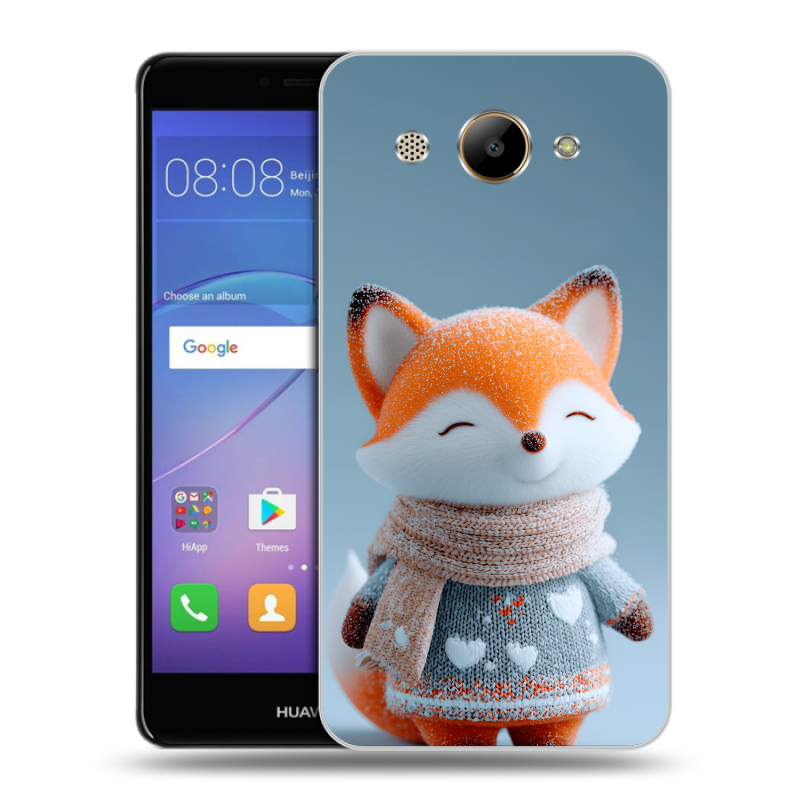 Силиконовый чехол на Huawei Y3 (2017) с принтом Лиса Силиконовый чехол на Huawei Y3 (2017) с принтом Лиса
