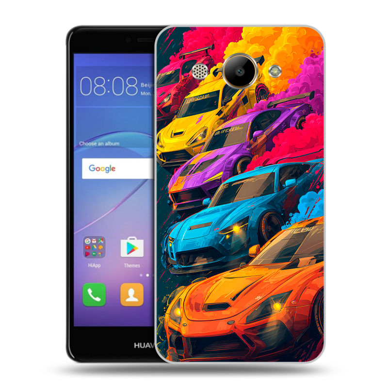 Пластиковый чехол на Huawei Y3 (2017) с принтом Тачки Пластиковый чехол на Huawei Y3 (2017) с принтом Тачки