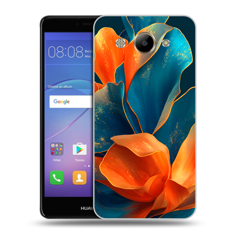 Силиконовый чехол на Huawei Y3 (2017) с принтом Цветы Силиконовый чехол на Huawei Y3 (2017) с принтом Цветы