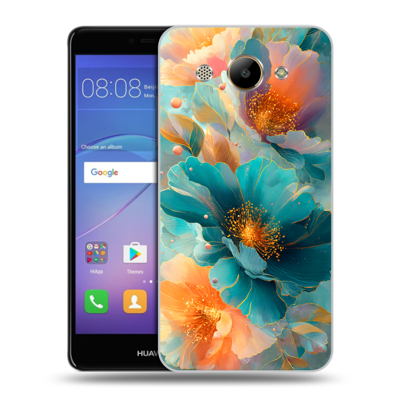 Силиконовый чехол на Huawei Y3 (2017) с принтом Цветы Силиконовый чехол на Huawei Y3 (2017) с принтом Цветы
