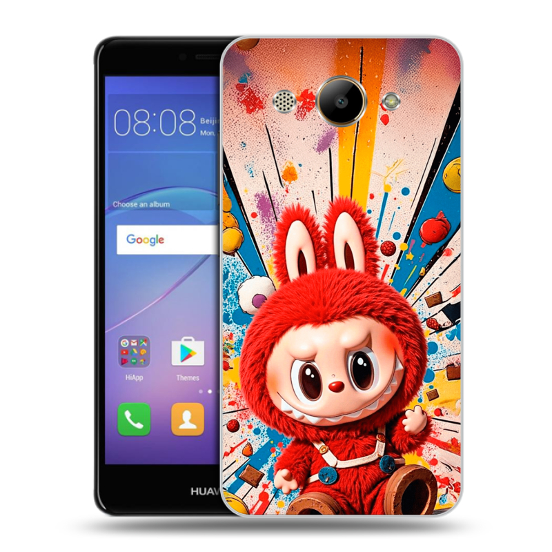 Силиконовый чехол на Huawei Y3 (2017) с принтом Labubu Лабубу Силиконовый чехол на Huawei Y3 (2017) с принтом Labubu Лабубу
