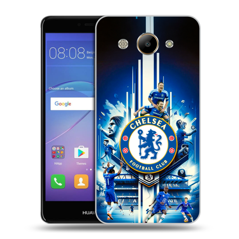 Силиконовый чехол на Huawei Y3 (2017) с принтом Chelsea Челси Силиконовый чехол на Huawei Y3 (2017) с принтом Chelsea Челси