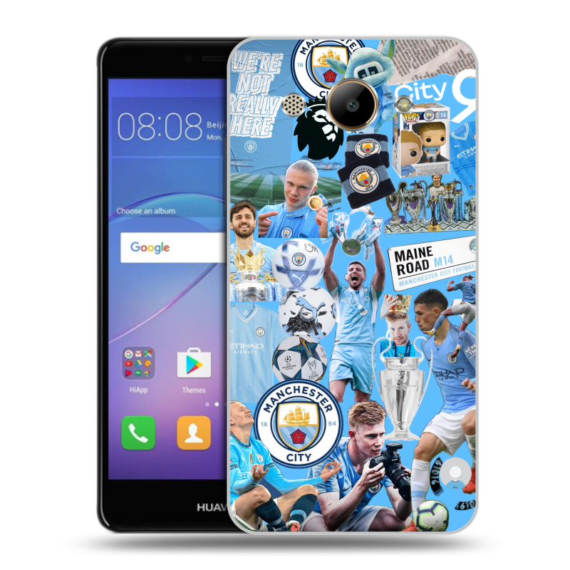 Силиконовый чехол на Huawei Y3 (2017) с принтом Man City Манчестер Сити Силиконовый чехол на Huawei Y3 (2017) с принтом Man City Манчестер Сити