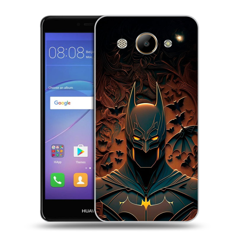 Силиконовый чехол на Huawei Y3 (2017) с принтом Batman Бэтмен Силиконовый чехол на Huawei Y3 (2017) с принтом Batman Бэтмен