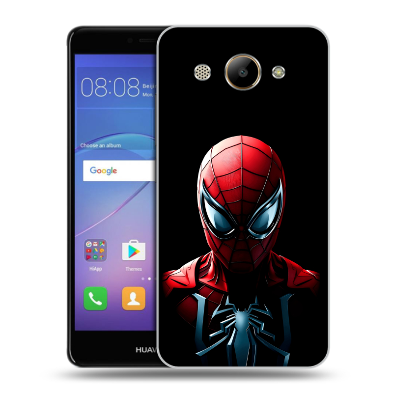 Пластиковый чехол на Huawei Y3 (2017) с принтом Spiderman Человек паук Пластиковый чехол на Huawei Y3 (2017) с принтом Spiderman Человек паук