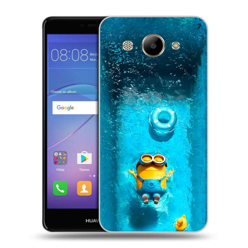 Пластиковый чехол на Huawei Y3 (2017) с принтом Миньоны Пластиковый чехол на Huawei Y3 (2017) с принтом Миньоны
