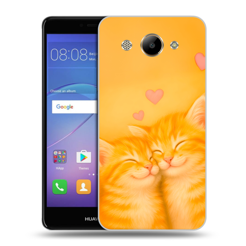 Пластиковый чехол на Huawei Y3 (2017) с принтом Милые котята Пластиковый чехол на Huawei Y3 (2017) с принтом Милые котята