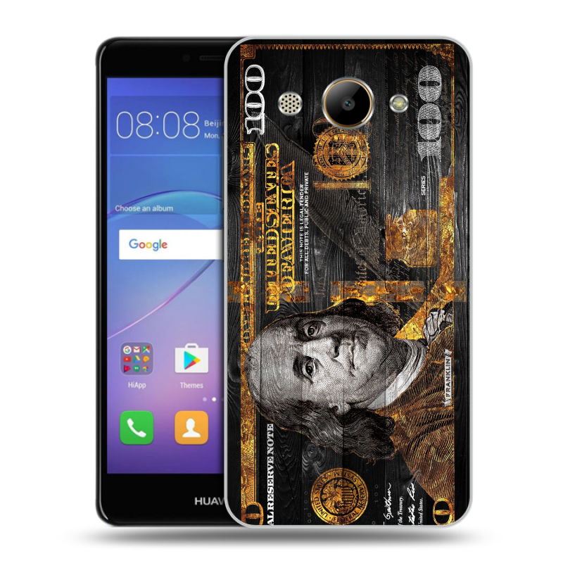 Пластиковый чехол на Huawei Y3 (2017) с принтом Доллар деньги Пластиковый чехол на Huawei Y3 (2017) с принтом Доллар деньги