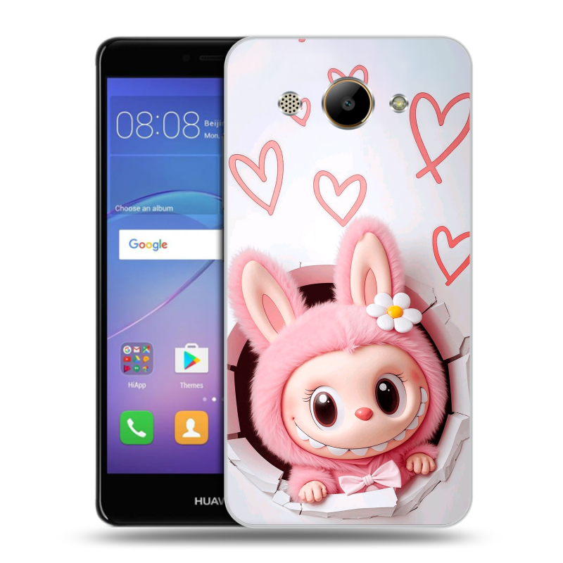 Силиконовый чехол на Huawei Y3 (2017) с принтом Labubu Лабубу Силиконовый чехол на Huawei Y3 (2017) с принтом Labubu Лабубу
