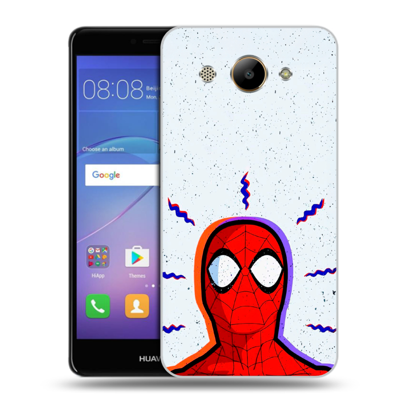 Силиконовый чехол на Huawei Y3 (2017) с принтом Spiderman Человек паук Силиконовый чехол на Huawei Y3 (2017) с принтом Spiderman Человек паук