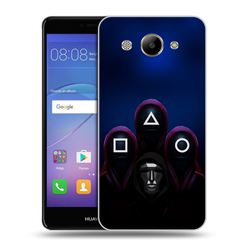 Силиконовый чехол на Huawei Y3 (2017) с принтом Игра Кальмара Силиконовый чехол на Huawei Y3 (2017) с принтом Игра Кальмара