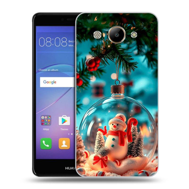 Пластиковый чехол на Huawei Y3 (2017) с принтом Новый год Пластиковый чехол на Huawei Y3 (2017) с принтом Новый год