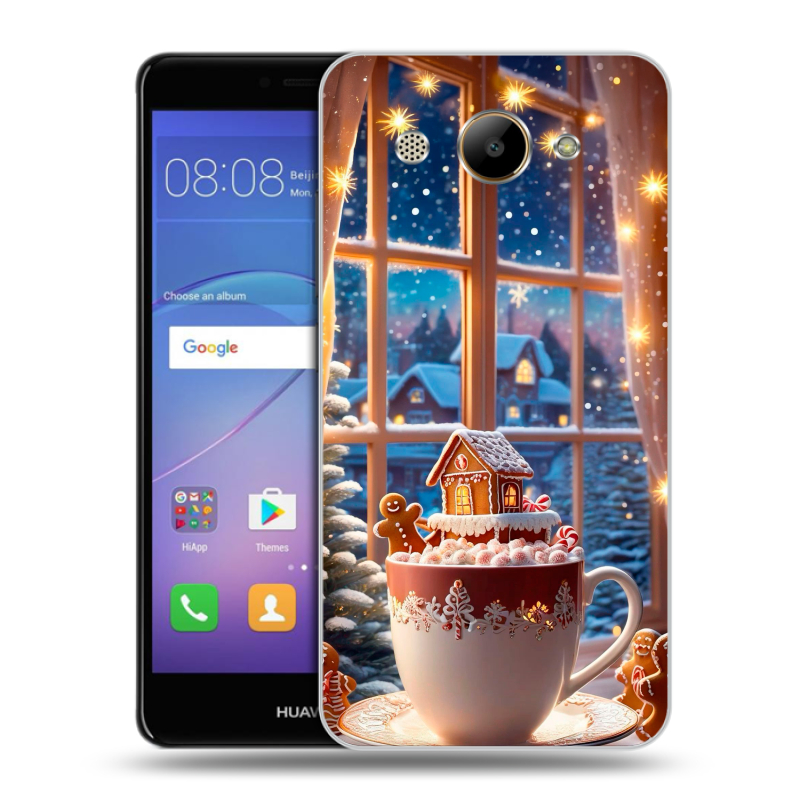 Силиконовый чехол на Huawei Y3 (2017) с принтом Новый год Силиконовый чехол на Huawei Y3 (2017) с принтом Новый год