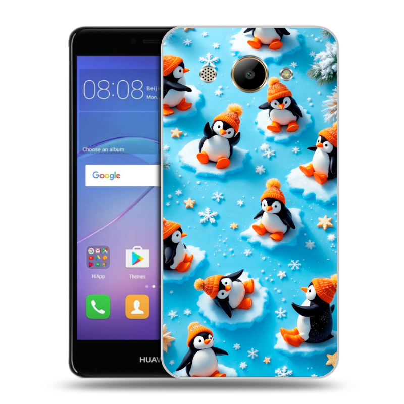 Силиконовый чехол на Huawei Y3 (2017) с принтом Новый год Силиконовый чехол на Huawei Y3 (2017) с принтом Новый год