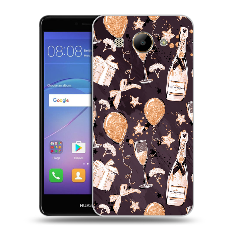 Пластиковый чехол на Huawei Y3 (2017) с принтом Новый год Пластиковый чехол на Huawei Y3 (2017) с принтом Новый год