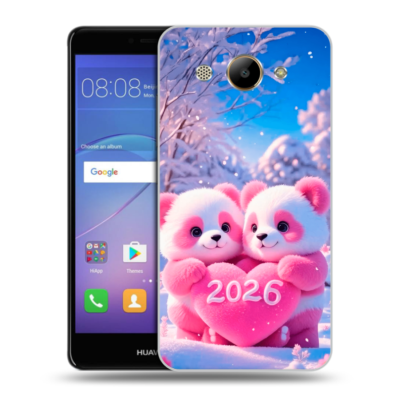 Пластиковый чехол на Huawei Y3 (2017) с принтом Новый год Пластиковый чехол на Huawei Y3 (2017) с принтом Новый год