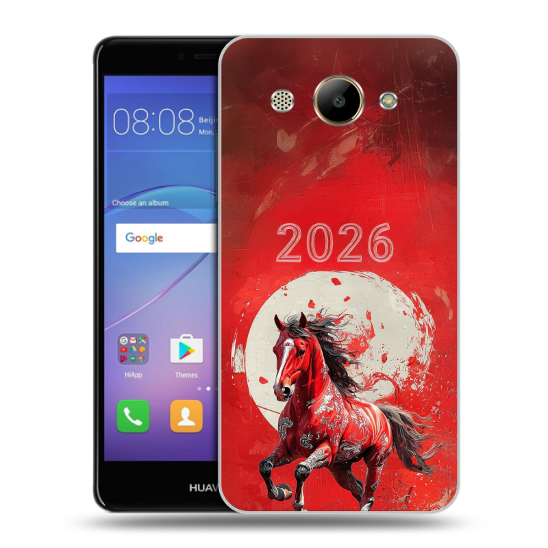Силиконовый чехол на Huawei Y3 (2017) с принтом Новый год Силиконовый чехол на Huawei Y3 (2017) с принтом Новый год