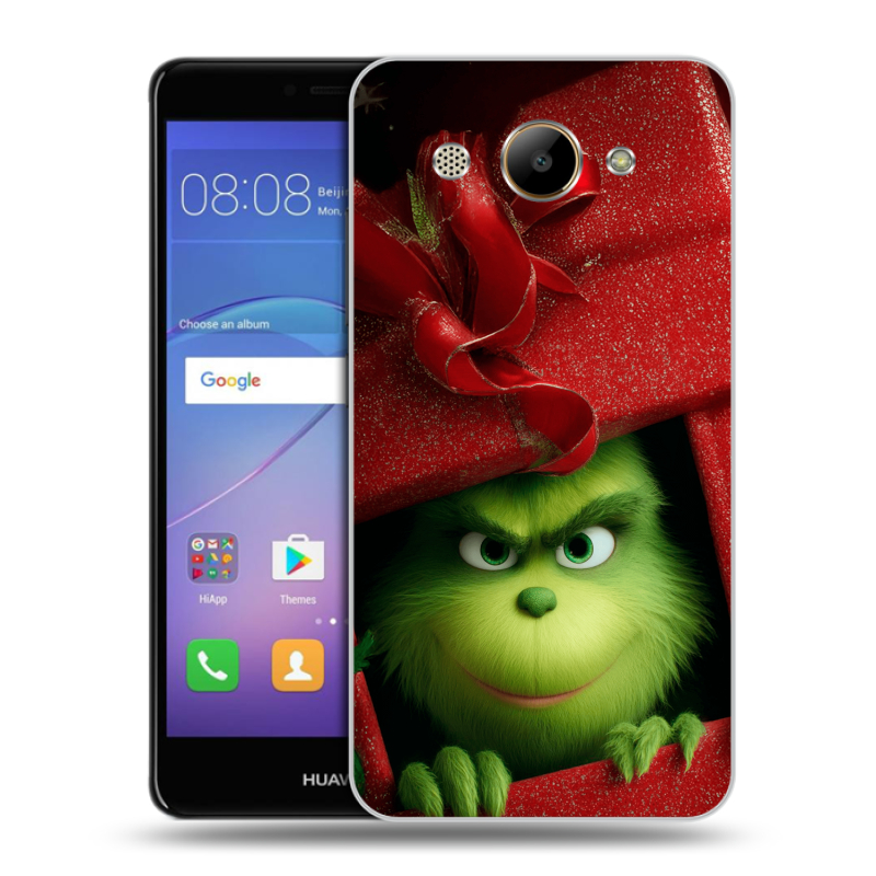 Силиконовый чехол на Huawei Y3 (2017) с принтом Новый год Силиконовый чехол на Huawei Y3 (2017) с принтом Новый год
