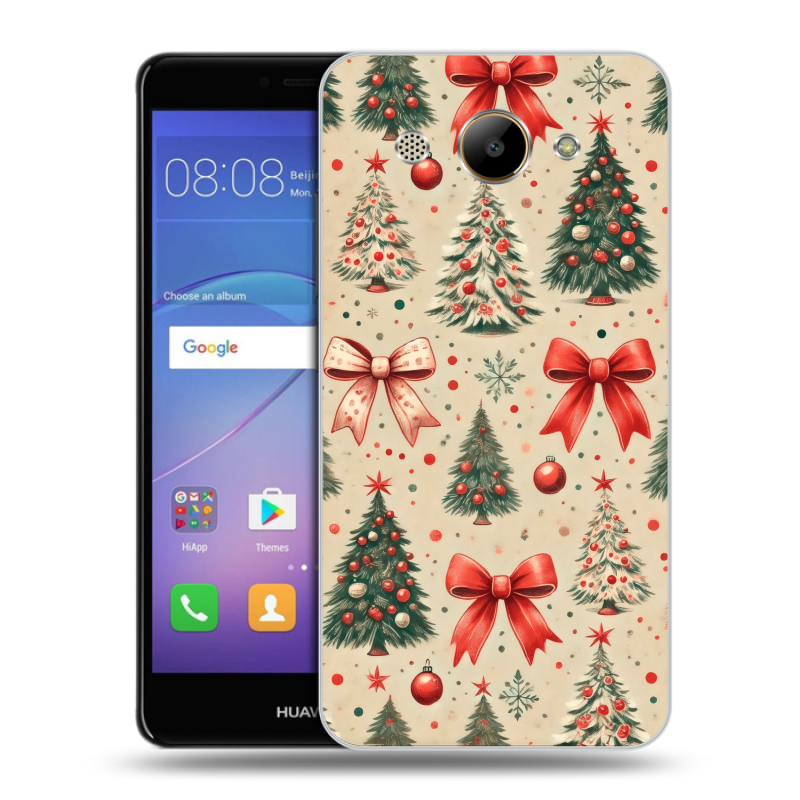 Силиконовый чехол на Huawei Y3 (2017) с принтом Новый год Силиконовый чехол на Huawei Y3 (2017) с принтом Новый год