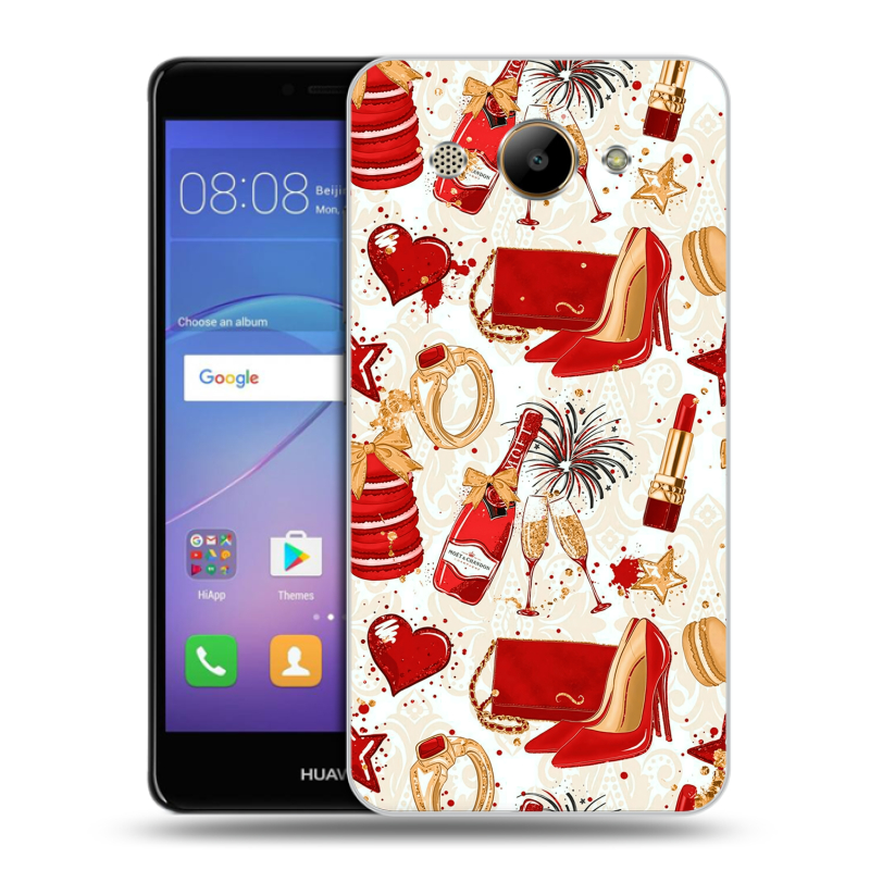 Силиконовый чехол на Huawei Y3 (2017) с принтом Новый год Силиконовый чехол на Huawei Y3 (2017) с принтом Новый год