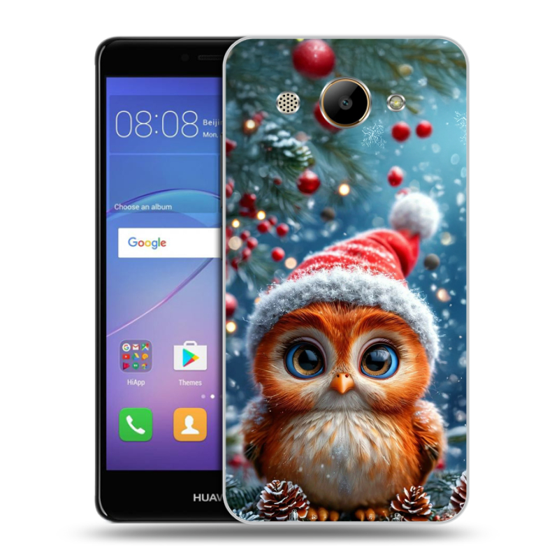 Силиконовый чехол на Huawei Y3 (2017) с принтом Новый год Силиконовый чехол на Huawei Y3 (2017) с принтом Новый год