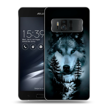 Силиконовый чехол на ASUS ZenFone AR с принтом Лесной волк Силиконовый чехол на ASUS ZenFone AR с принтом Лесной волк