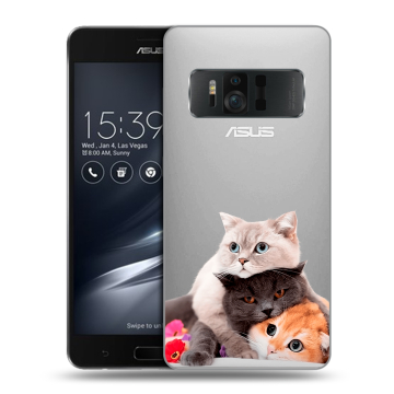 Силиконовый чехол на ASUS ZenFone AR с принтом Кошки Силиконовый чехол на ASUS ZenFone AR с принтом Кошки