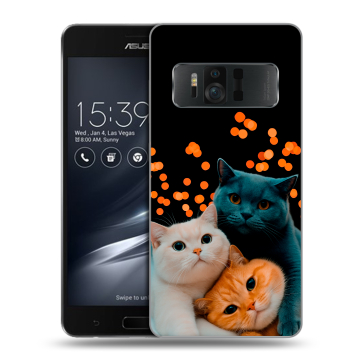 Силиконовый чехол на ASUS ZenFone AR с принтом Кошки Силиконовый чехол на ASUS ZenFone AR с принтом Кошки