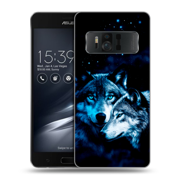 Силиконовый чехол на ASUS ZenFone AR с принтом Волки