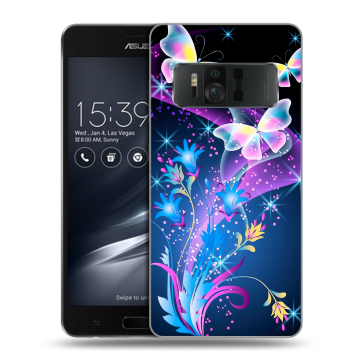 Силиконовый чехол на ASUS ZenFone AR с принтом Бабочки Силиконовый чехол на ASUS ZenFone AR с принтом Бабочки