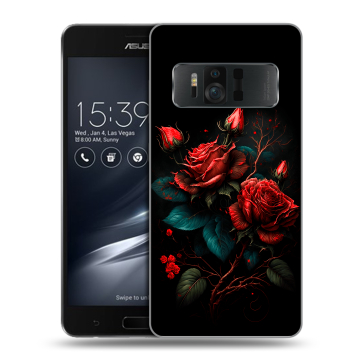 Силиконовый чехол на ASUS ZenFone AR с принтом Розы красные Силиконовый чехол на ASUS ZenFone AR с принтом Розы красные