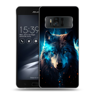 Силиконовый чехол на ASUS ZenFone AR с принтом Волк ночной