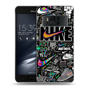 Силиконовый чехол на ASUS ZenFone AR с принтом Найк