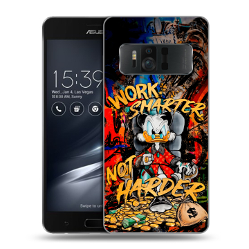 Силиконовый чехол на ASUS ZenFone AR с принтом Дональд Дак Деньги Силиконовый чехол на ASUS ZenFone AR с принтом Дональд Дак Деньги