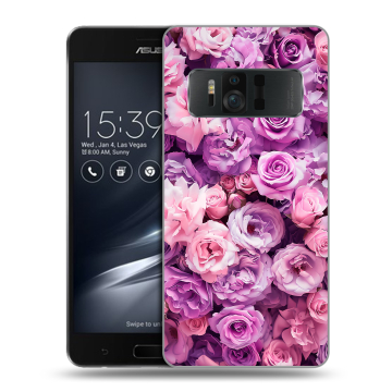 Силиконовый чехол на ASUS ZenFone AR с принтом лавандовые розы