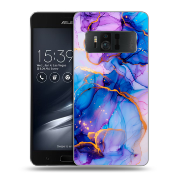 Силиконовый чехол на ASUS ZenFone AR с принтом синий мрамор Силиконовый чехол на ASUS ZenFone AR с принтом синий мрамор