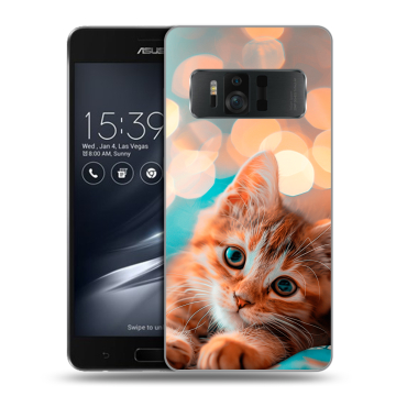 Силиконовый чехол на ASUS ZenFone AR с принтом котик